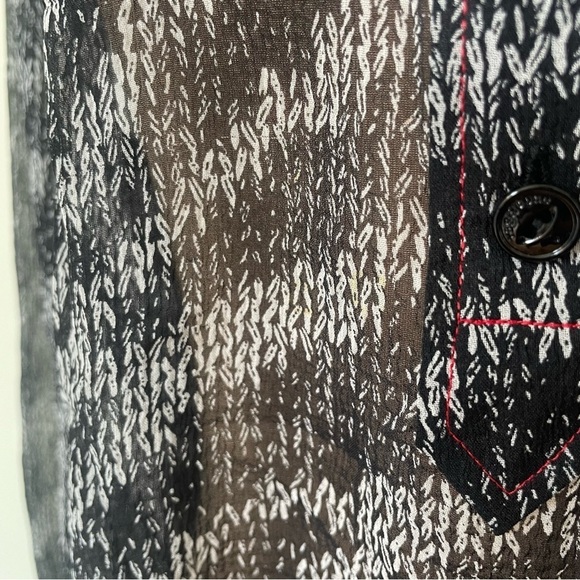 Rag & Bone Black Multi Zebra Maris Silk Popover Relaxed Fit Blouse Size Small - Picture 12 of 12